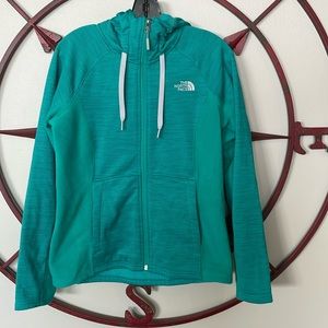 Hooded zip up knit/fleece